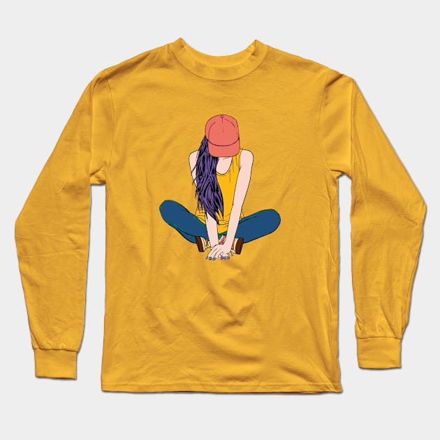 cool girl Long Sleeve T-Shirt by Soozy 